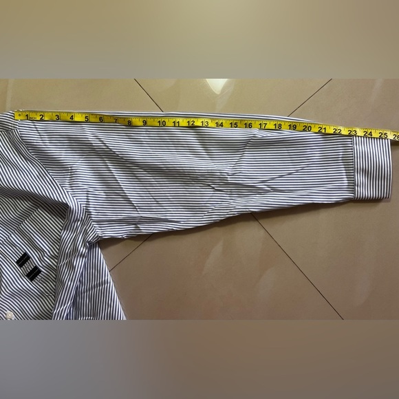 Pronto Uomo Blue Long Sleeve Button Up Shirt Men’s Size 17 or 34/35 - Picture 9 of 14